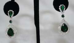 Set of Sapphire Color Fashion Design Earrings