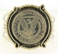 Sterling Silver U.S $1 Coin Cuff Bracelet
