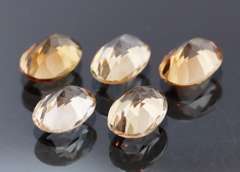 Sparkling 7.47ct peach champagne Topaz set