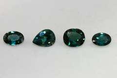 Unusual Teal Sapphire Lot of 4