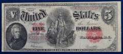 Series 1907 United States "Woodchopper" Large Note, Circulated.