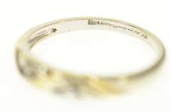 14K Yellow Gold Diamond Classic Retro Simple Wedding Band Ring