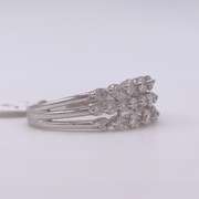 14kt Solid White Gold & Diamond Ring