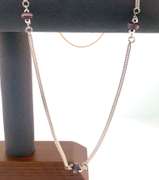 Sterling Silver necklace with purple beads