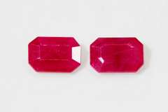 Intense Natural Ruby Pair - 1.18 cts.