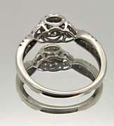 LADIES 10 KT WHITE GOLD DIAMOND HALO SETTING RING