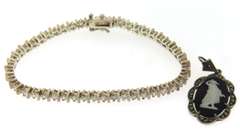 Sterling Silver Cubic Zirconia Bracelet and Pendant