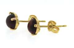 Fantastic 18kt Cabachon Garnet Stud Earrings