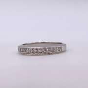 14kt Solid White Gold Diamond Band Ring