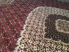 FINE  SILK & WOOL PERSIAN TABRIZ RUG 9x12.4