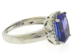 Unforgettable White Gold Tanzanite and Diamond Ring