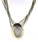 Sterling Silver Multi Strands Tube Chain With Pendant