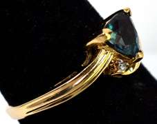 Stellar London Blue Topaz Ring in 14KT Yellow Gold
