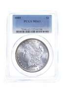 MS63 1880 Morgan Silver Dollar - Graded PCGS