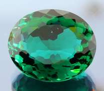 Heavy 26.69ct created emerald green Amethyst