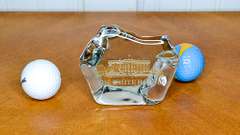 The White House Art Glass Paperweight with Rock Shape