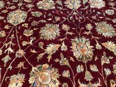 EXQUISITE SILK &WOOL MAHAL DESIGN RUG 8.9x12.2
