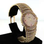 Very Rare and Collectable18kt Yellow Gold Diamond and Ruby Piaget Tanagra Watch