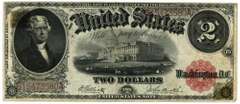 Collectible 1917 Series $2 Legal Tender Note. Nice circ