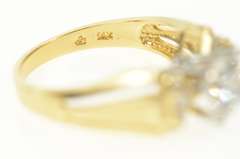 14K Yellow Gold Classic Cubic Zirconia Travel Engagement Ring