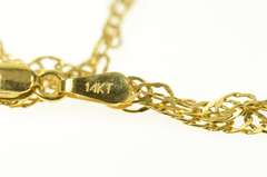 14K Yellow Gold 2.5mm Textured Link Rolling Twist Chain Necklace