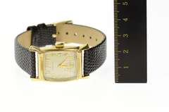 10KGF Hamilton 20.5x19.4mm Face Leather Strap Women's Watch
