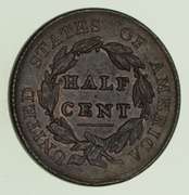 1828 Classic Head Half Cent - Circulated