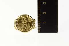 14K Yellow Gold 1993 1/10th Half Eagle $5 Coin Statement Ring