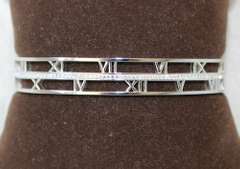 Stainless Steel Silver Color Roman Numeral Bracelet