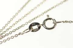 14K White Gold 1.0mm Fancy Classic Cable Link Chain Necklace