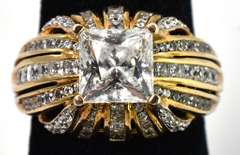 Extravagant CZ Ring in Vermeil
