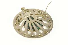 Sterling Silver Peruvian Chrysocolla Alpaca Statement Pendant/Pin