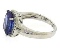 Unforgettable White Gold Tanzanite and Diamond Ring