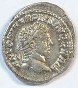 Near Mint Caracalla Roman Silver Denarius, 198-217 AD