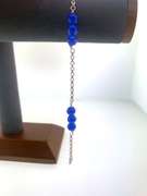 Sterling silver bracelet with blue beads
