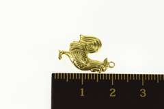 14K Yellow Gold 3D Rooster Farm Animal Morning Symbol Charm/Pendant