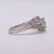 14kt Solid White Gold Diamond Ring