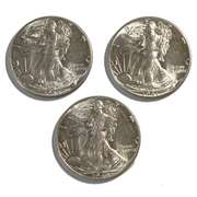 1941 1945 1946 Frosty White BU Walker Halves