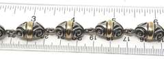 925/14kt Fancy Link Bracelet