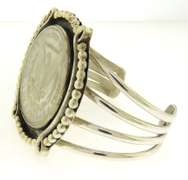 Sterling Silver U.S $1 Coin Cuff Bracelet