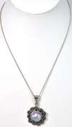 Mysterious Hand-Made Blister Pearl Necklace in Sterling Silver