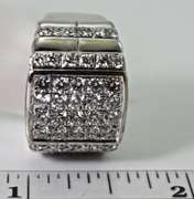 Impressive 14K White Gold Diamond Cluster