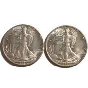 1942 1945 Frosty White BU Walker Halves