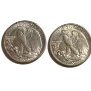 1942 1945 Frosty White BU Walker Halves