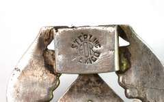 Eye-Catching Carved Green Stone Bangle in Sterling Silver