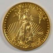 Awesome Gem BU 2011 $5 American Gold Eagle coin