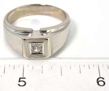 Modern 1/5CT Diamond Ring in 14KT White Gold