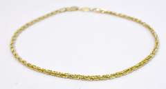 Yellow Gold Anklet, 10 inches