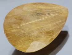 Fully faceted 23.95ct golden rutile Quartz