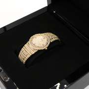 Very Rare and Collectable18kt Yellow Gold Diamond and Ruby Piaget Tanagra Watch